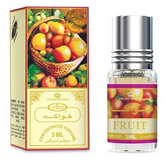 Al-Rehab Parfumolie Fruit met fruitthema verpakking en doos voor geurige aroma’s